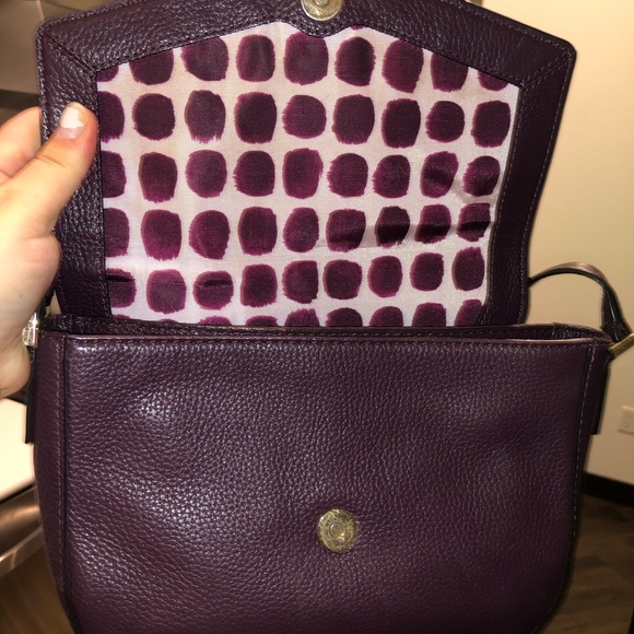 kate spade Bags Kate Spade Plum Leather Crossbody Bag Poshmark